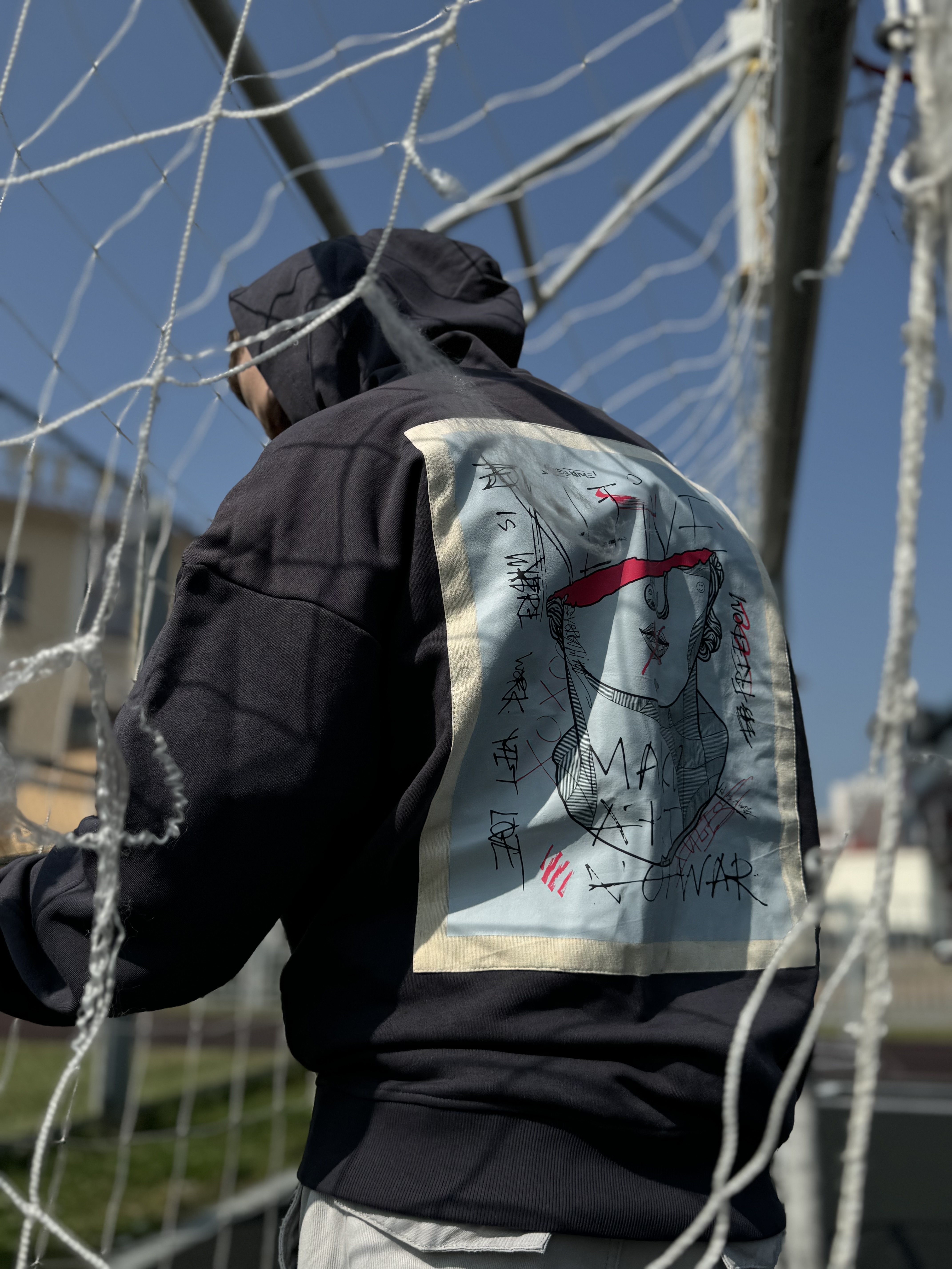 Худи мужской WOOGEE GROOVE Hoodie Greece Boom (Графит,Голубой) М-20124