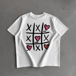 Футболка унисекс WOOGEE GROOVE Крестики нолики / Love Белый M-98