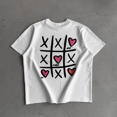 Футболка унисекс WOOGEE GROOVE Крестики нолики / Love Белый M-98