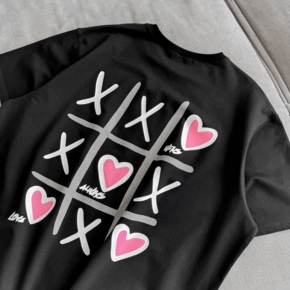 Футболка унисекс WOOGEE GROOVE Крестики нолики / Love Черный M-98