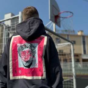 Худи мужской WOOGEE GROOVE Hoodie Графит, Розовый М-20124